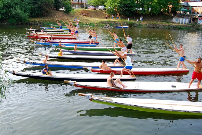 Enjoying the River Vrbas - A Dayak boat on the Vrbas, the city’s own kind of sightseeing
