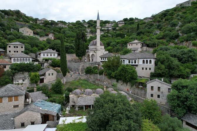 From Mostar: Kravice waterfalls, Blagaj, Fortica & Počitelj - Blagaj Tekija and the Buna spring cave at the cliff base