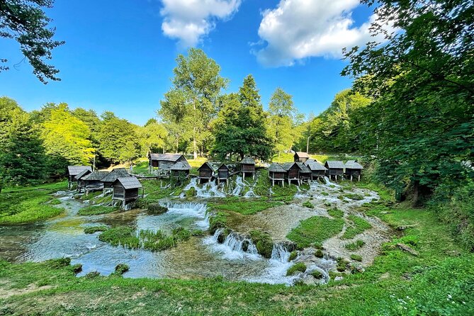 From Sarajevo: Travnik, Jajce, Pliva Lakes & Watermills Tour - Pliva Lakes views and the 17-meter Pliva Waterfall