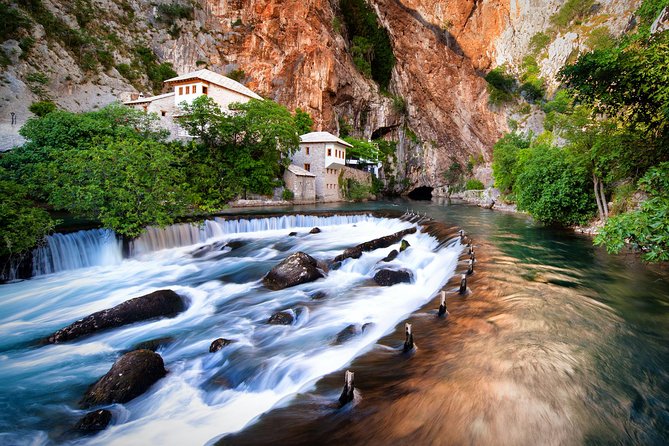 Mostar,Kravica Waterfall,Blagaj,Počitelj - Day Tour from Sarajevo - Blagaj Tekija and the Buna Spring at the Base of the Cliff