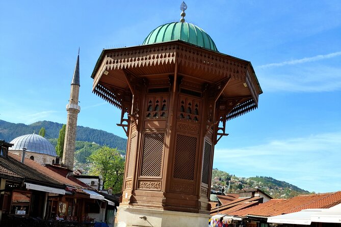 Sarajevo Walking Tour - Morica Han, then the Old Sarajevo Clock Tower with lunar time